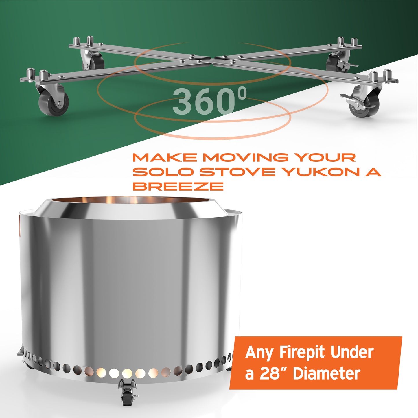Solo Stove Yukon Rolling Stand – 28"