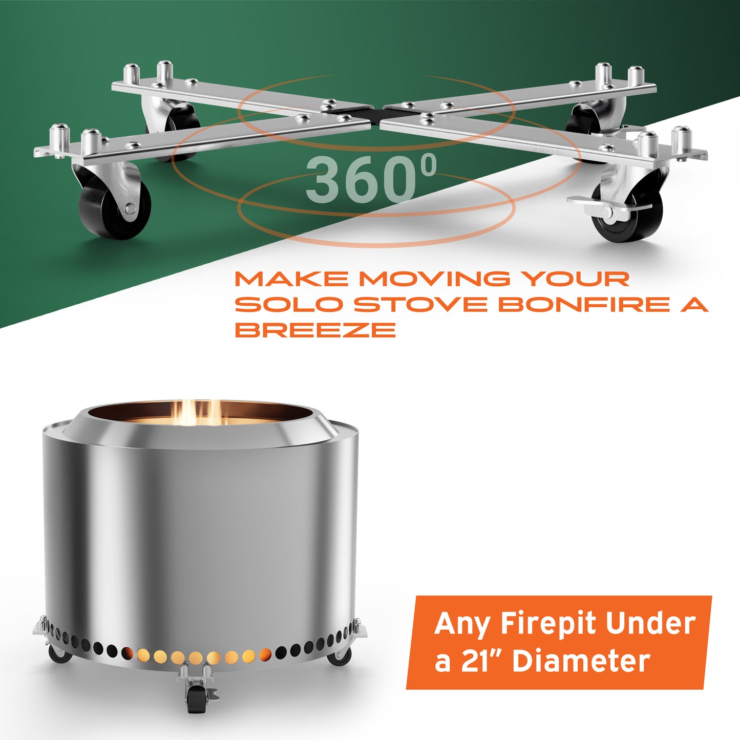 Solo Stove Bonfire Rolling Stand – 21"