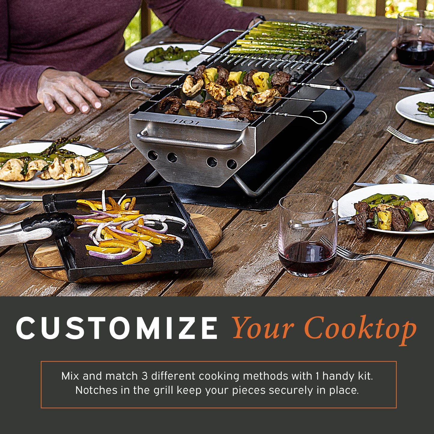 Hibachi and Yakitori Tabletop Grill Set