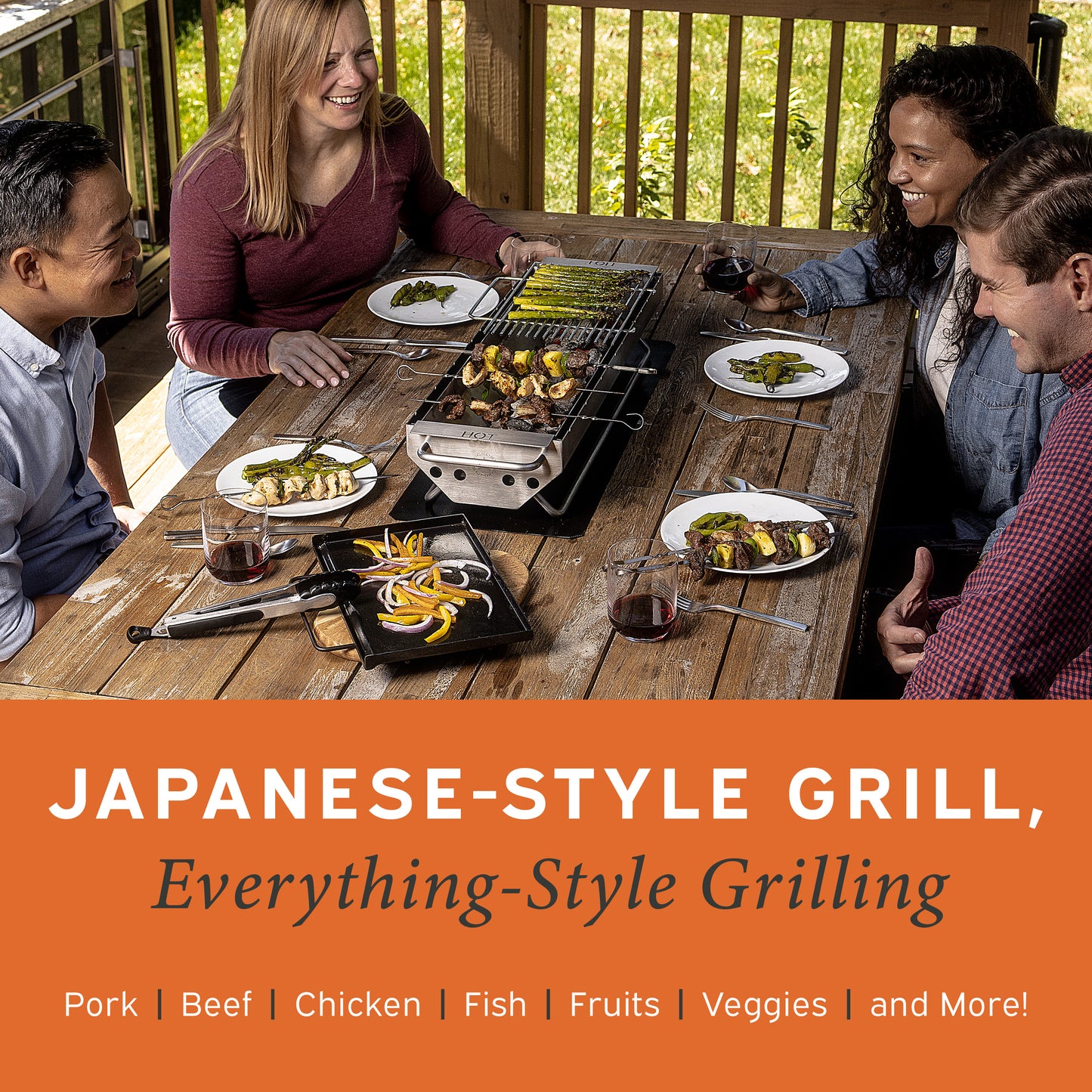 Hibachi and Yakitori Tabletop Grill Set